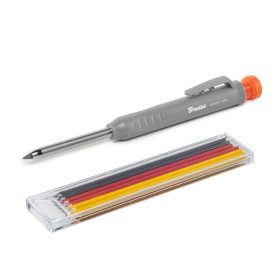 Tölthető ácsceruza szürke, 145mm + 6db betét