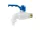 Kerti csap PVC 1/2 col, bekötés fém 1/2 col
