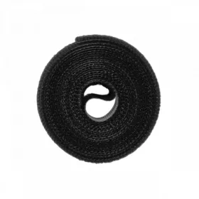 Többfunkciós tépőzáras fekete szalag 12mm x 2m