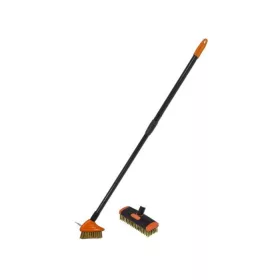   Kőburkolat tisztító kefe SET teleszkopos fém nyél 80-140 cm