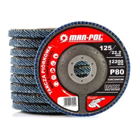 MAR-POL Lamellás csiszoló 125mm p80, INOX (M07983)