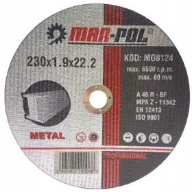 MAR-POL Fémvágókorong 230x1,9mm MAR-POL (M08124)