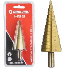 MAR-POL Lépcsős fúró 4-32 mm HSS TiN Mar-Pol (M22327)