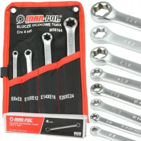 MAR-POL Csillag kulcs TORX 4 db-os 6-24 mm (M58164)