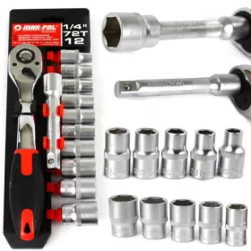   MAR-POL Dugókulcs klt. 1/4", 12 db-os 10-22 mm *A (M58204)