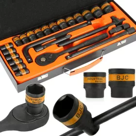   MAR-POL Dugókulcs készlet 1/2"  10-32mm 24db-os 6 szög BJC (M58231)