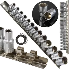   MAR-POL Spline dugókulcs klt. 13db-os 1/4" 4-14mm (M66419)