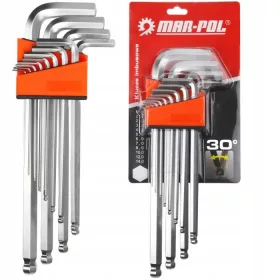   MAR-POL Imbuszkulcs klt., 12 db-os 1,5-14 mm hosszú (M66432)