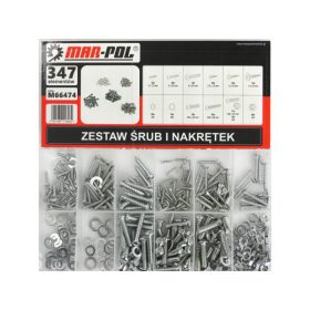 MAR-POL Csavarok és anyák klt. 347 db-os (M66474)