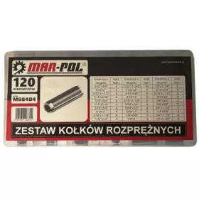 MAR-POL Rugós illesztőszeg klt. 120 db-os (M66484)