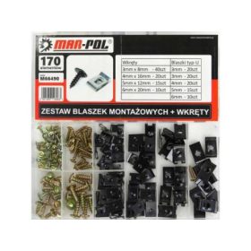 MAR-POL Lemezanya és csavar klt. 170 db-os (M66490)