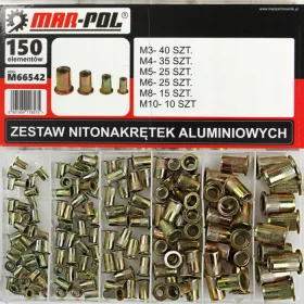 MAR-POL Szegecsanya acél klt. 150 db-os (M66542)