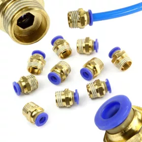   MAR-POL Menetes pneumatikus gyorscsatlakozó készlet 1/4" 6mm 10db (M66576)