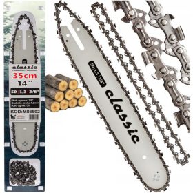   MAR-POL Láncvezető 2db lánccal, 14" / 3/8" / 1,3 mm / 50 szemes Classic *A (M86602)