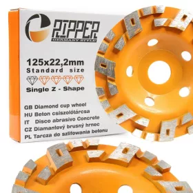   MAR-POL Szegmenses csiszolótárcsa betonhoz 125 mm/22,2 mm szimpla Z-alak (M90905)