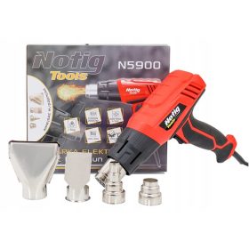 Elektromos hőlégfúvó  230V, 1000/2000W + 5 FÚVÓKA,