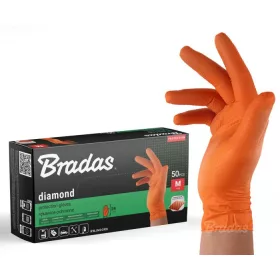 DIAMOND latexmentes védőkesztyű M 7-8 méret, narancs