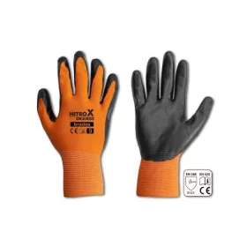 Védőkesztyű 8 NITROX ORANGE, nitril. ÖMLESZTVE.
