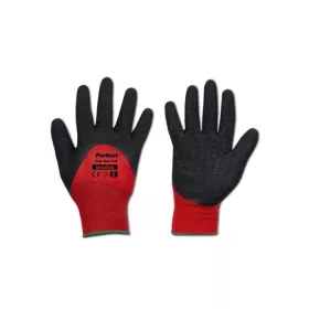 Védőkesztyű 8 PERFECT GRIP RED FULL, latex.