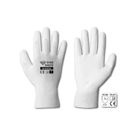 Védőkesztyű 9 PURE WHITE, poliuretán.