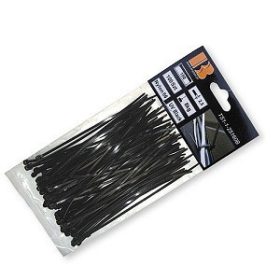   Kábelkötegelő 7,6x200mm UV fekete 100 db (K50) (TS1176200B)