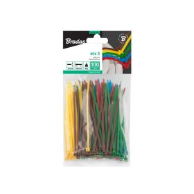 Kábelkötegelő 2,5 x 150mm COLOR MIX 100 db (TSM51125150)