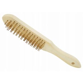 Drótkefe 5 soros, fa nyéllel  VERKE