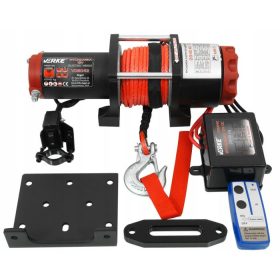   Elektromos csörlő 12V, 4500 LBS, szintetikus kötél 13m VERKE