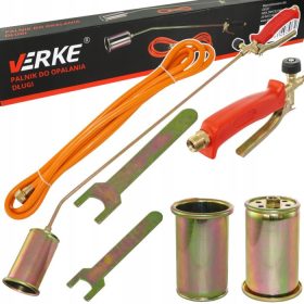 Gázperzselő készlet, 5m tömlővel, 42,5 kW VERKE