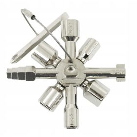   10in1 multifunkcionális kulcs, elektromos panelekhez, gázdobozokhoz, liftekhez, csaptelepekhez VERKE