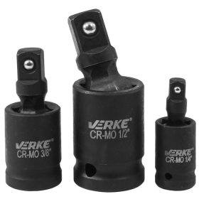   Gömbcsuklós gépi dugókulcs adapter 1/4″, 3/8″, 1/2″ VERKE