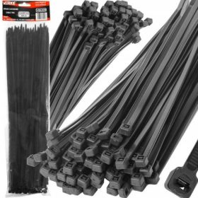 Kábelkötegelő 5,0x400mm fekete (100db/csomag) VERKE