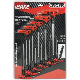 Imbusz csavarhúzó klt. 11db-os T-nyéllel