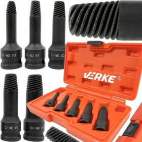 Gépi törtcsavar kiszedő készlet 3/8" VERKE