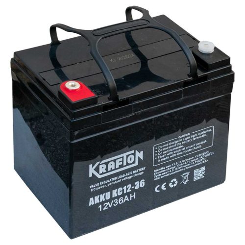 Krafton KC12-36 AGM ciklikus akkumulátor, kerekesszékhez, 12V 36Ah