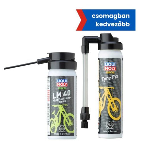 Liqui Moly Kerékpár defekt javító spray 75ml + Kerékpár LM40 multifunkciós kenőanyag spray 50ml