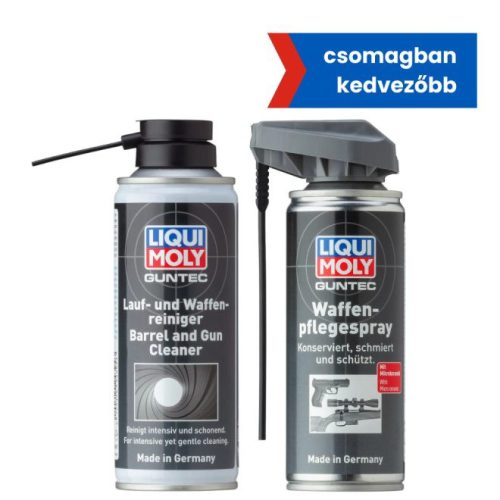 Liqui Moly Guntec cső és fegyvertisztító 200ml + Guntec fegyver ápoló spray 200ml
