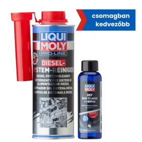   Liqui Moly Pro-Line dízel rendszer tisztító adalék 500ml + DEF anti kristály adalék AdBlue-hoz 100ml