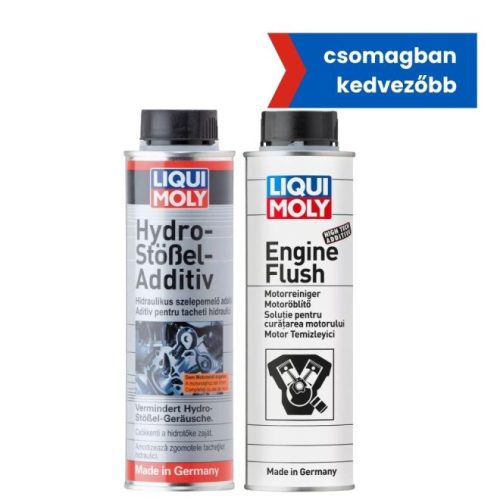 Liqui Moly Motoröblítő adalék 300ml + Hidraulikus szelepemelő tisztító adalék 300ml
