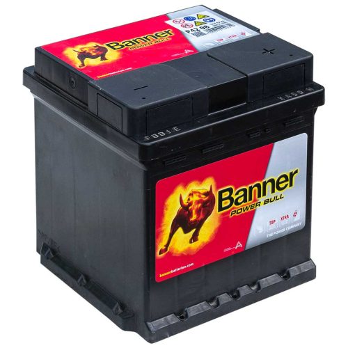 Banner Power Bull P4208 013542080101 akkumulátor, 12V 42Ah 390A J+ EU, magas,  Punto