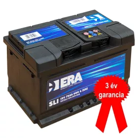   ERA SLI S57212 akkumulátor, 12V 72Ah 680A J+ EU, alacsony, 3 év garancia!