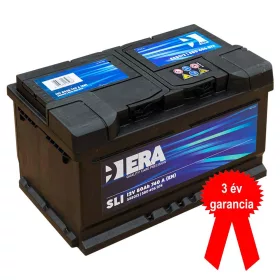   ERA SLI S58012 akkumulátor, 12V 80Ah 740A J+ EU, alacsony, 3 év garancia!