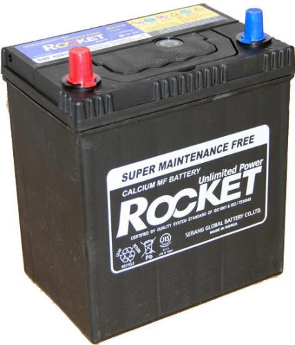 Rocket SMF42B19R indítóakkumulátor, 12V 40Ah 340A B+,  japán