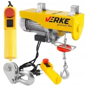   Elektromos csörlő drótköteles, 1300W, 400-800kg, 6-12m VERKE PREMIUM LINE