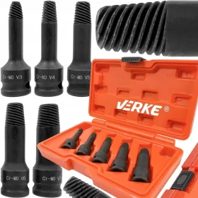 Gépi törtcsavar kiszedő készlet 3/8" VERKE