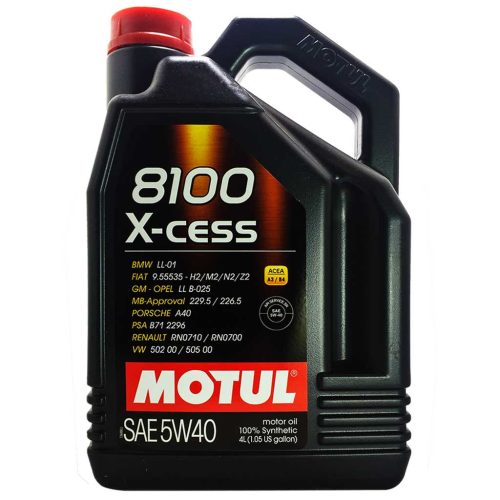 Motul 8100 X-cess 5W-40 (5W40) motorolaj, 4lit. 104256