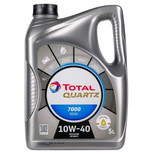 Total Quartz 7000 Diesel 10W-40 (10W40) motorolaj, 5lit