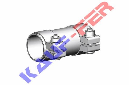Kipufogó csőtoldó bilinccsel, 56mm (95mm hosszú)