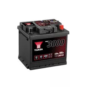   Yuasa Automotive SMF YBX3012 akkumulátor, 12V 52Ah 450A J+ EU, magas