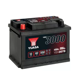 Yuasa SMF YBX3078 akkumulátor, 12V 62Ah 550A B+ EU, magas